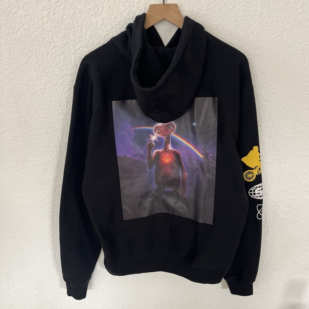 Shoe Palace Hoodie Mens Large Black ET Extra Terrestrial Pullover Long Sleeve